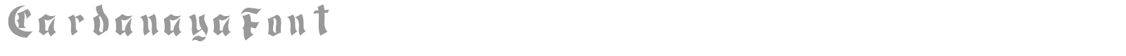 Cardanaya font preview